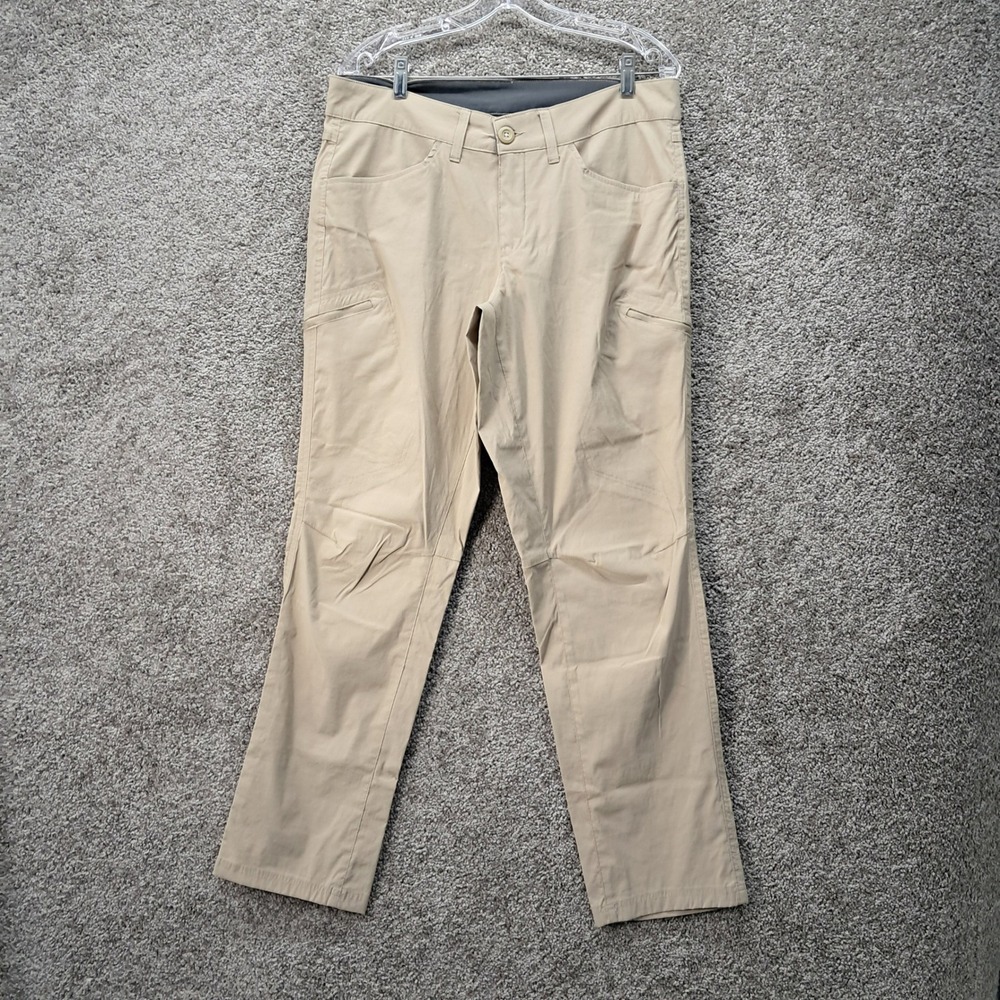 Eddie Bauer Mens Guide Pro Pants Tan Beige Hiking Outdoor Stretch 34x32